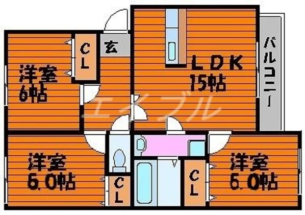 メイプルリッチ今　弐番館の物件間取画像